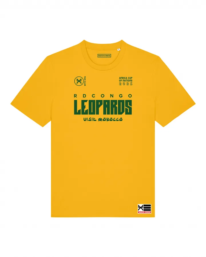 T-shirt Léopards AFCON 2025 noir — Match Kwata